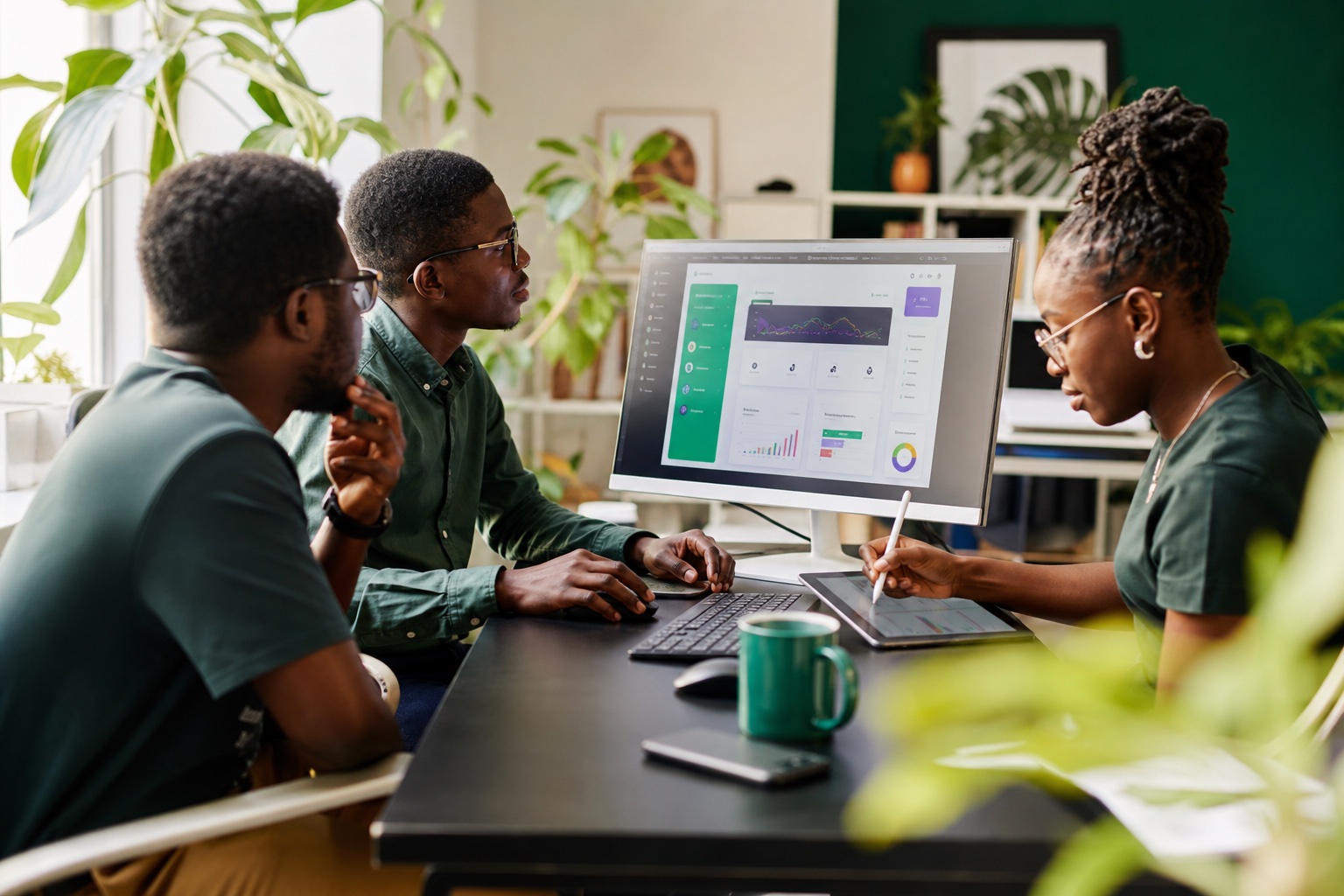 African tech team collaborating